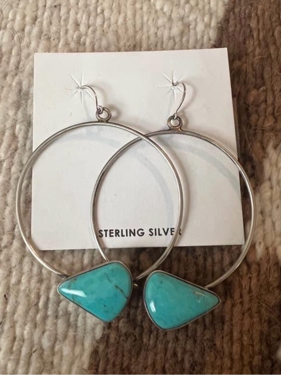 Jewelry - Turquoise Hoop Earrings